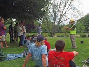 Dr. Bruce Fraedrich of Bartlett explains the intricacies of caring for young trees.